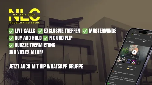 No Limit Club: private Community für Immobilien-Investoren mit Live Calls, Masterminds und Austausch