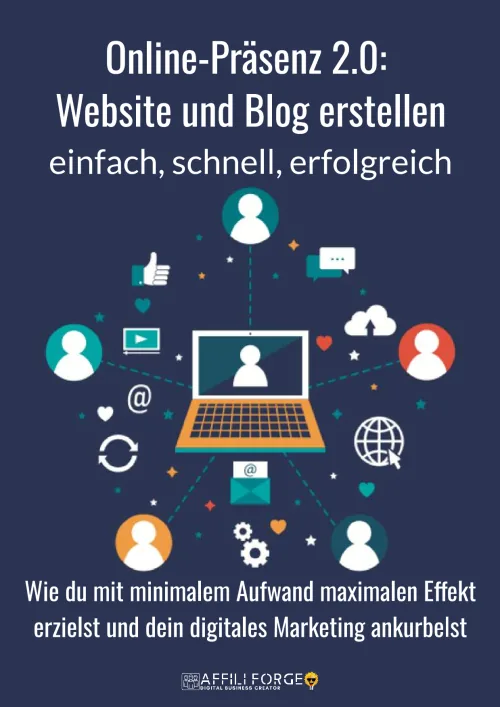 Cover des E-Books Online Präsenz 2.0 zur Erstellung einer Website und eines Blogs